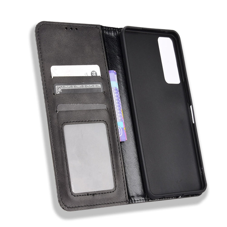 For TCL 30 5G / 30+ Magnetic Buckle Retro Texture Leather Phone Case