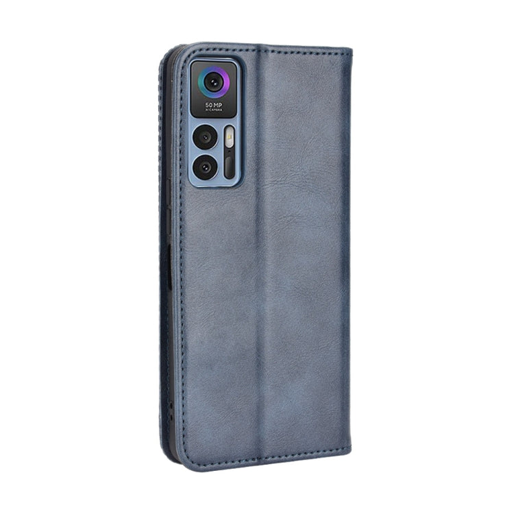For TCL 30 5G / 30+ Magnetic Buckle Retro Texture Leather Phone Case