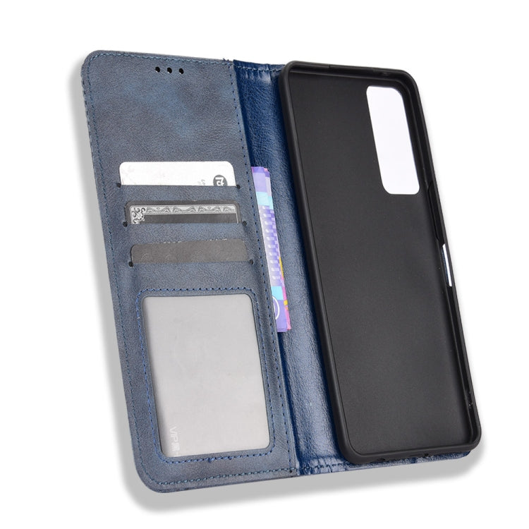 For TCL 30 5G / 30+ Magnetic Buckle Retro Texture Leather Phone Case
