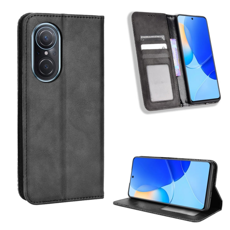 For Honor 50 SE / Huawei nova 9 SE Magnetic Buckle Retro Texture Leather Phone Case