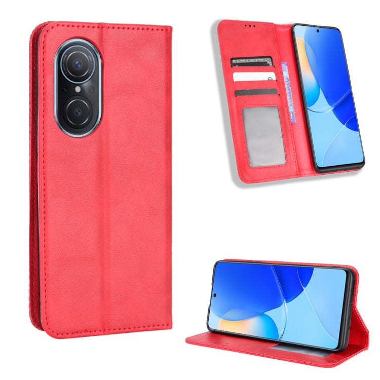 For Honor 50 SE / Huawei nova 9 SE Magnetic Buckle Retro Texture Leather Phone Case