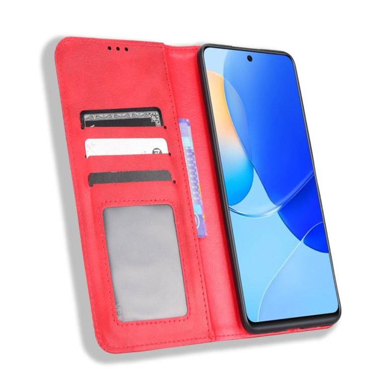 For Honor 50 SE / Huawei nova 9 SE Magnetic Buckle Retro Texture Leather Phone Case