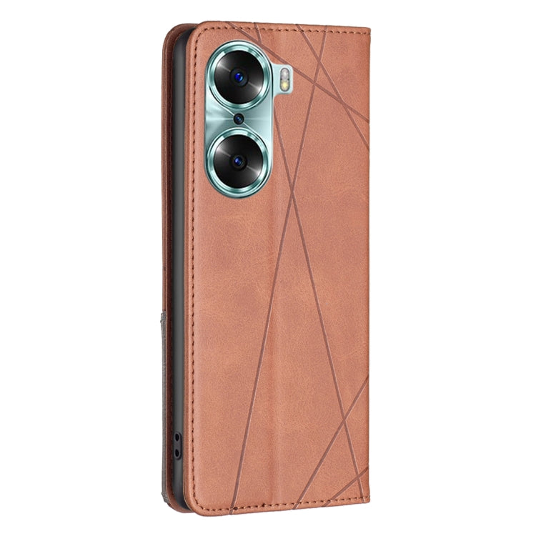 For Honor 60 Prismatic Invisible Magnetic Leather Phone Case