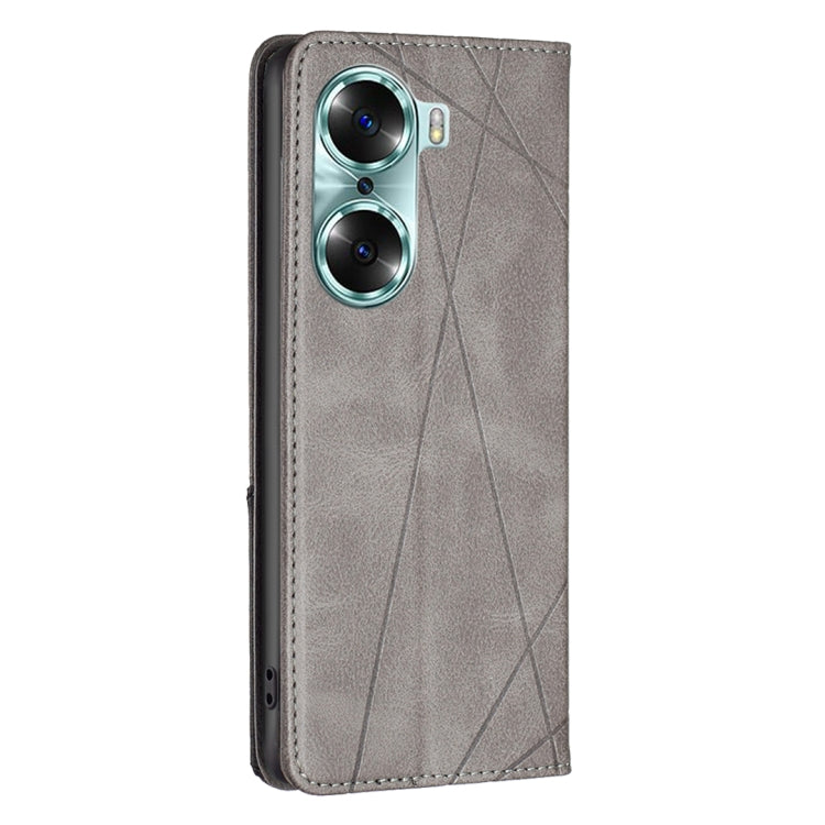For Honor 60 Prismatic Invisible Magnetic Leather Phone Case