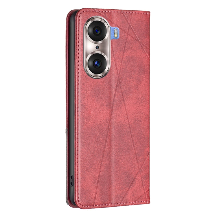 For Honor 60 Pro Prismatic Invisible Magnetic Leather Phone Case
