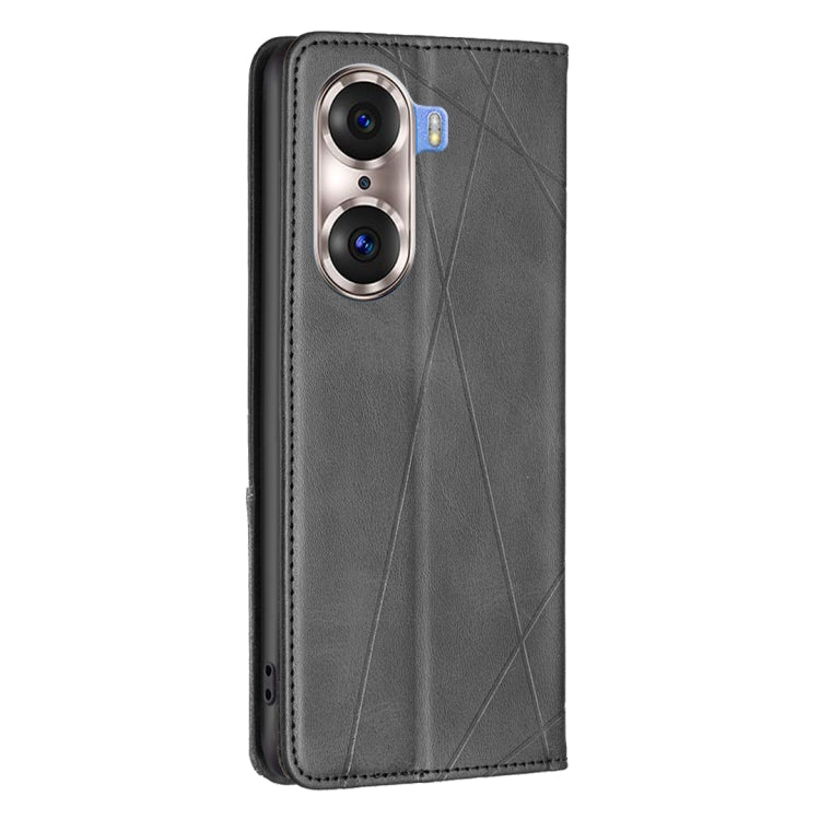 For Honor 60 Pro Prismatic Invisible Magnetic Leather Phone Case