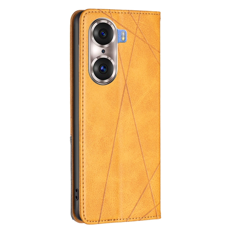 For Honor 60 Pro Prismatic Invisible Magnetic Leather Phone Case