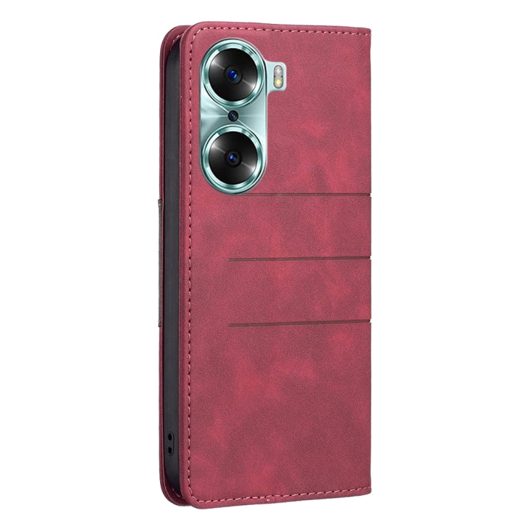 For Honor 60 Magnetic Splicing Leather Phone Case