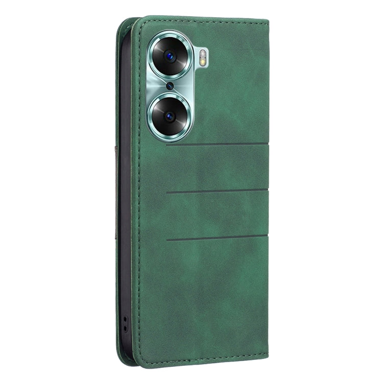 For Honor 60 Magnetic Splicing Leather Phone Case