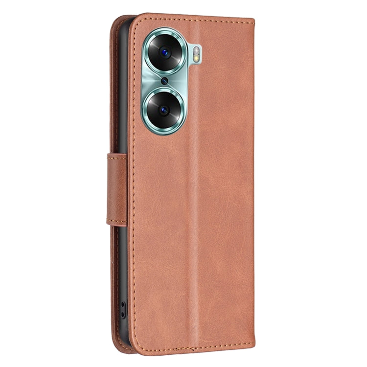 For Honor 60 Lambskin Texture Pure Color Horizontal Flip Leather Phone Case