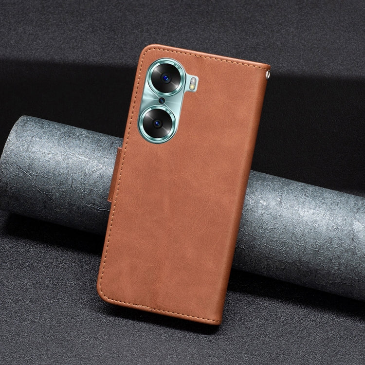For Honor 60 Lambskin Texture Pure Color Horizontal Flip Leather Phone Case