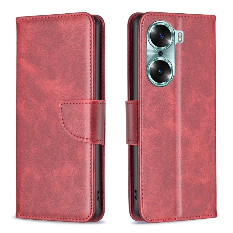 For Honor 60 Lambskin Texture Pure Color Horizontal Flip Leather Phone Case