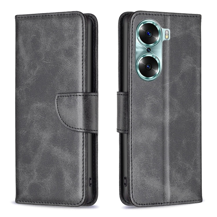 For Honor 60 Lambskin Texture Pure Color Horizontal Flip Leather Phone Case