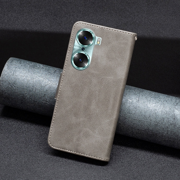 For Honor 60 Lambskin Texture Pure Color Horizontal Flip Leather Phone Case