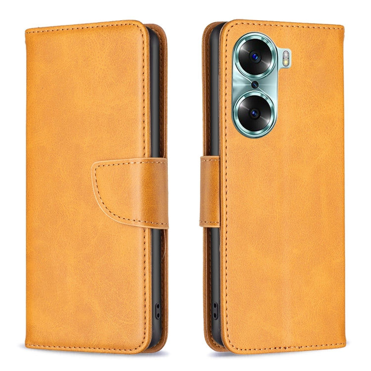 For Honor 60 Lambskin Texture Pure Color Horizontal Flip Leather Phone Case