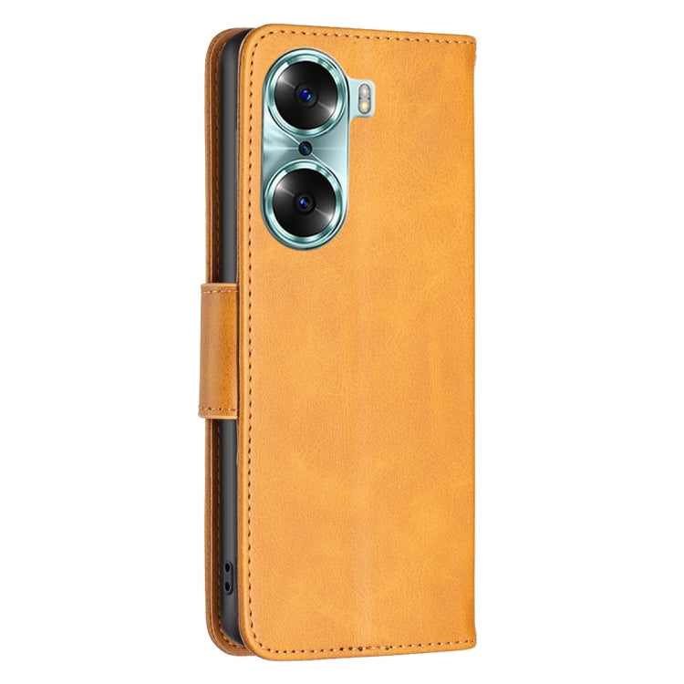 For Honor 60 Lambskin Texture Pure Color Horizontal Flip Leather Phone Case