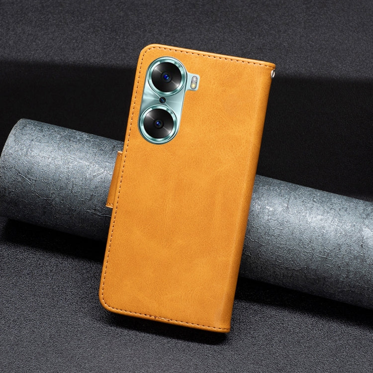 For Honor 60 Lambskin Texture Pure Color Horizontal Flip Leather Phone Case