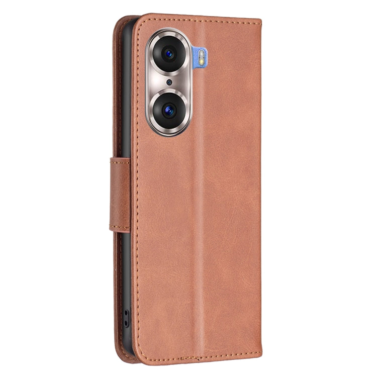 For Honor 60 Pro Lambskin Texture Pure Color Horizontal Flip Leather Phone Case