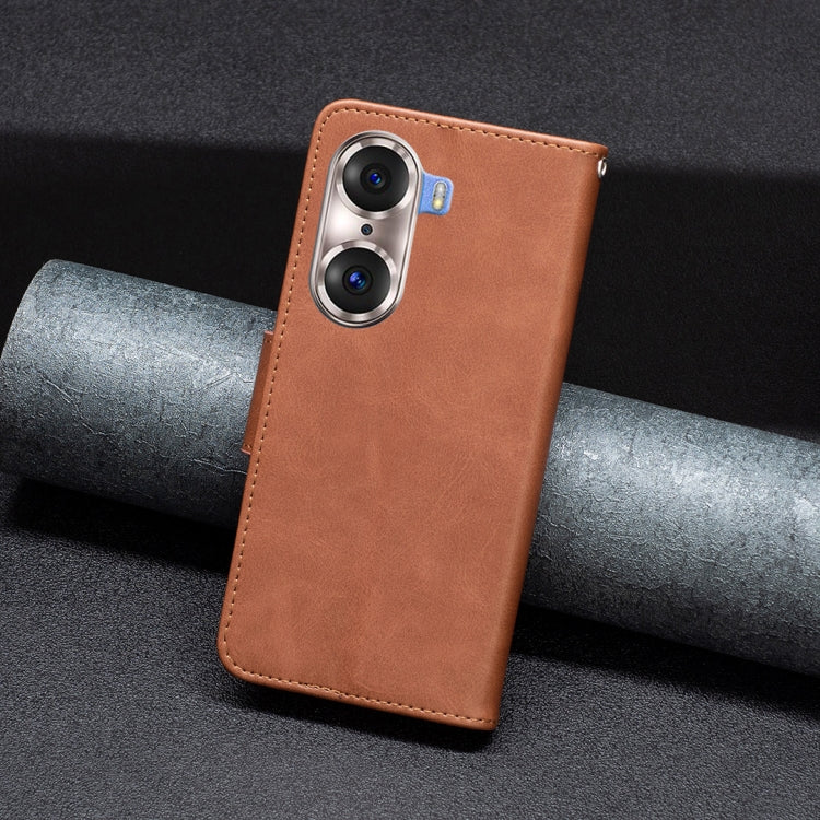 For Honor 60 Pro Lambskin Texture Pure Color Horizontal Flip Leather Phone Case