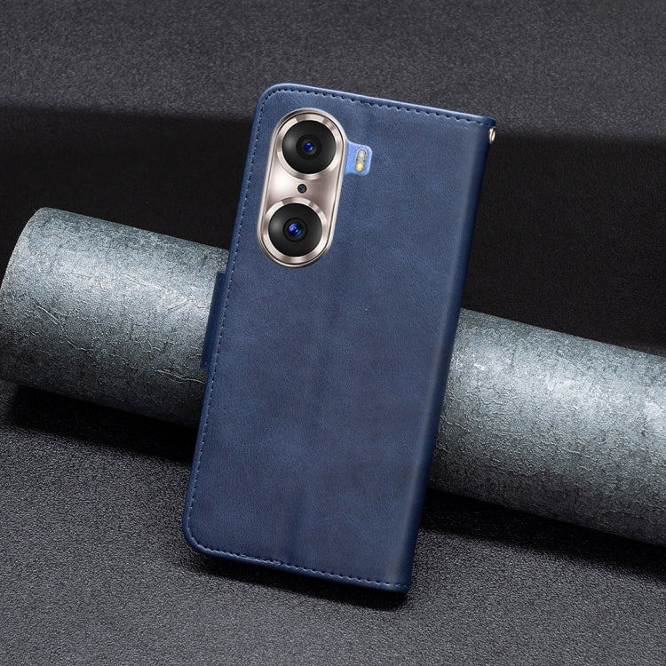 For Honor 60 Pro Lambskin Texture Pure Color Horizontal Flip Leather Phone Case