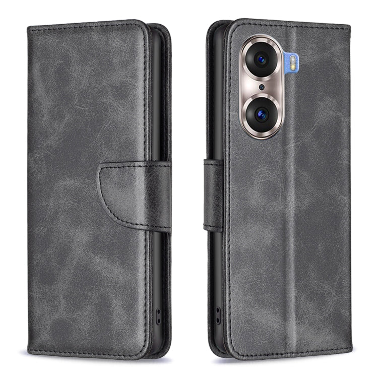 For Honor 60 Pro Lambskin Texture Pure Color Horizontal Flip Leather Phone Case