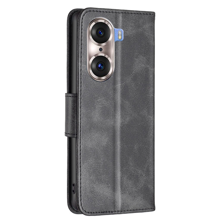 For Honor 60 Pro Lambskin Texture Pure Color Horizontal Flip Leather Phone Case
