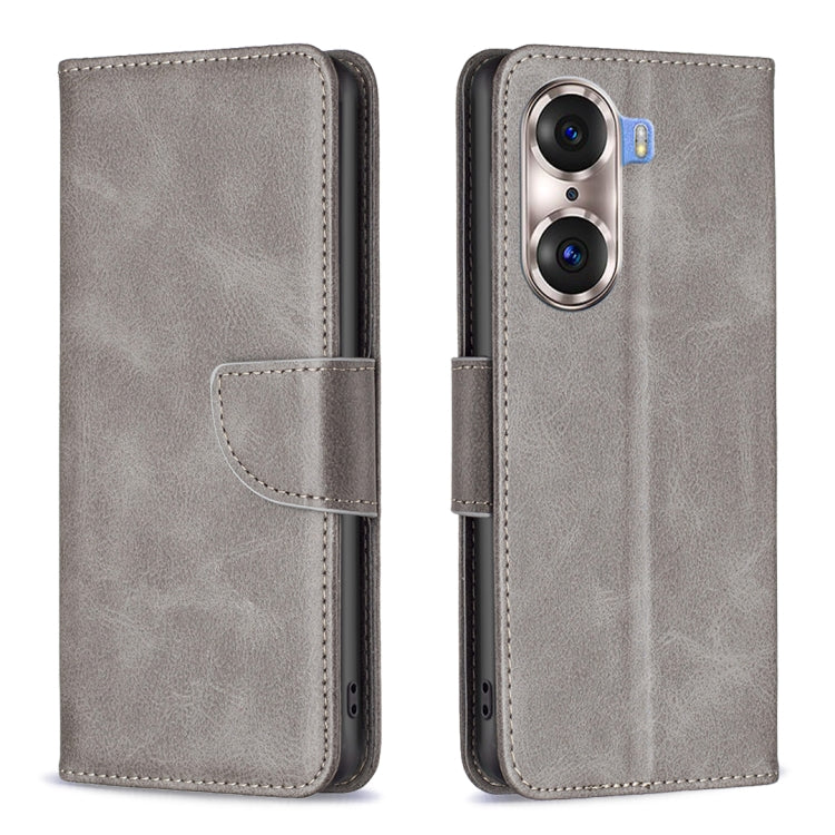 For Honor 60 Pro Lambskin Texture Pure Color Horizontal Flip Leather Phone Case