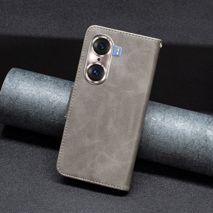 For Honor 60 Pro Lambskin Texture Pure Color Horizontal Flip Leather Phone Case