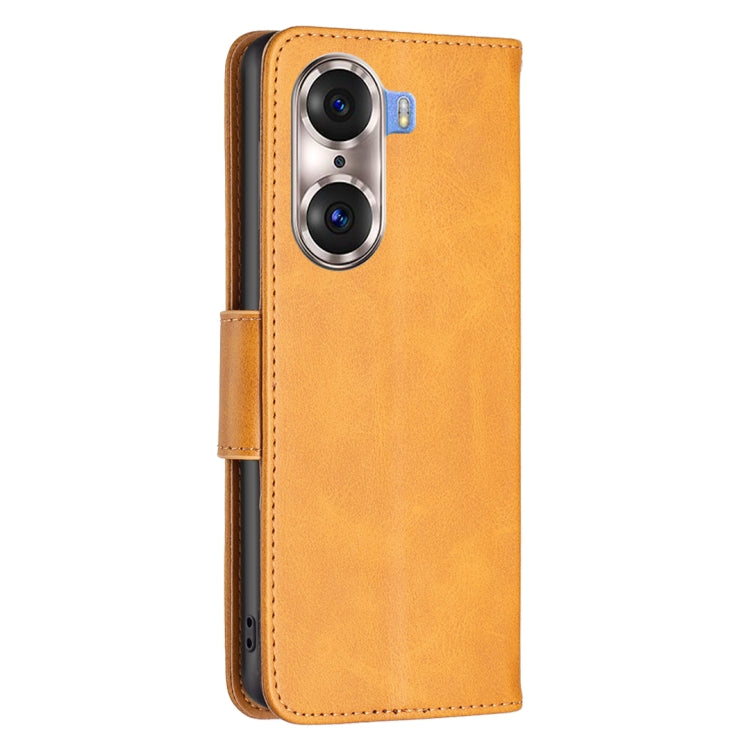 For Honor 60 Pro Lambskin Texture Pure Color Horizontal Flip Leather Phone Case