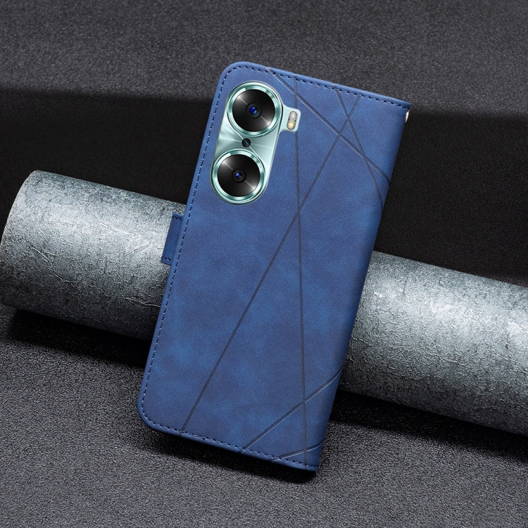 For Honor 60 Rhombus Texture Magnetic Buckle Horizontal Flip Leather Phone Case