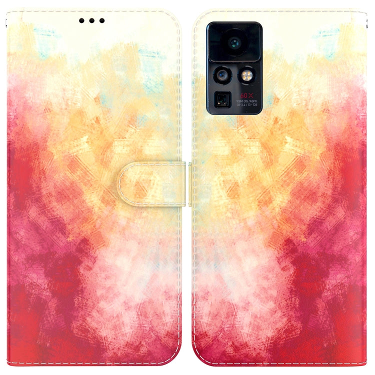 For Infinix Zero X Neo / X6810 Watercolor Pattern Flip Leather Phone Case