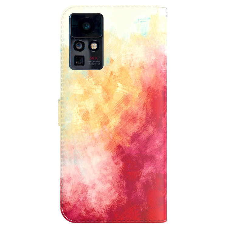 For Infinix Zero X Neo / X6810 Watercolor Pattern Flip Leather Phone Case