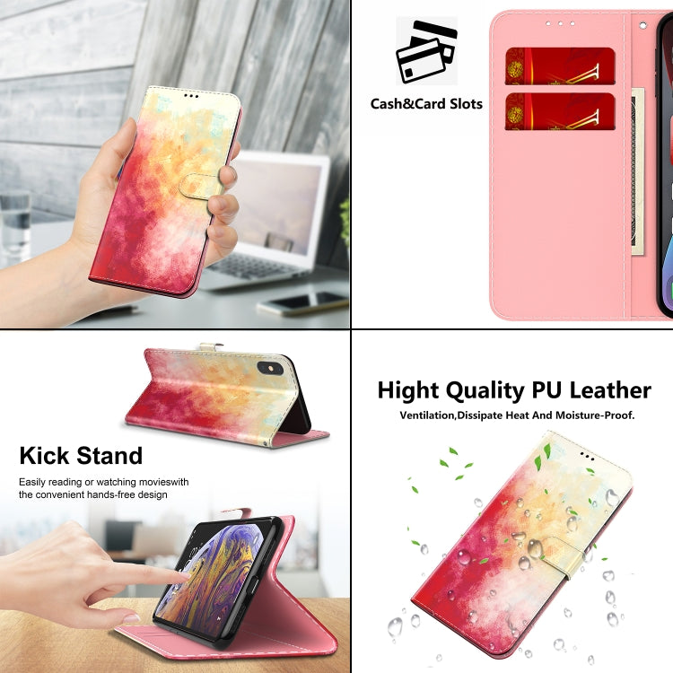 For Infinix Zero X Neo / X6810 Watercolor Pattern Flip Leather Phone Case