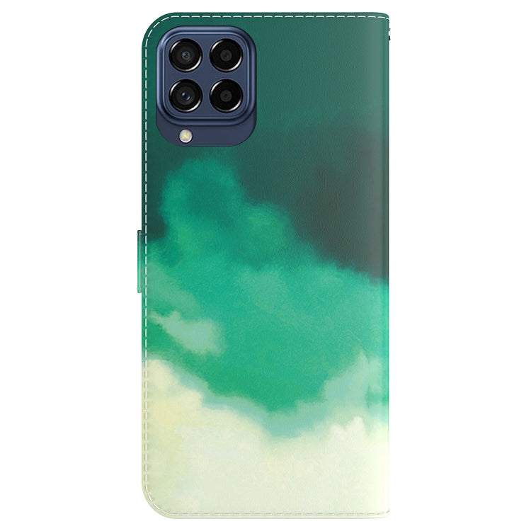 For Samsung Galaxy M53 5G Watercolor Pattern Flip Leather Phone Case