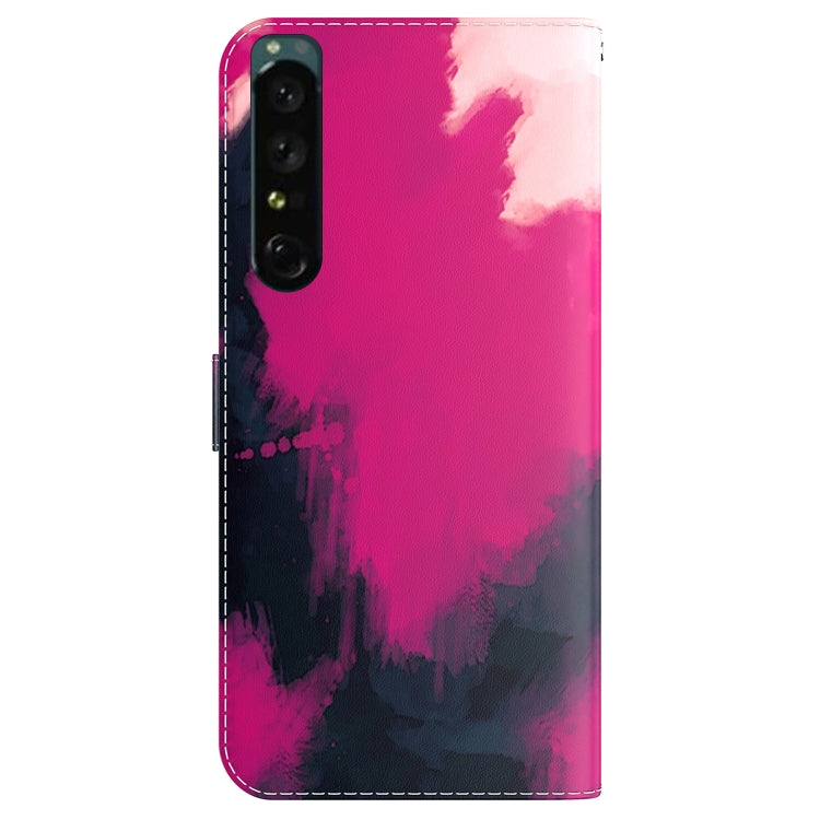For Sony Xperia 1 IV Watercolor Pattern Flip Leather Phone Case
