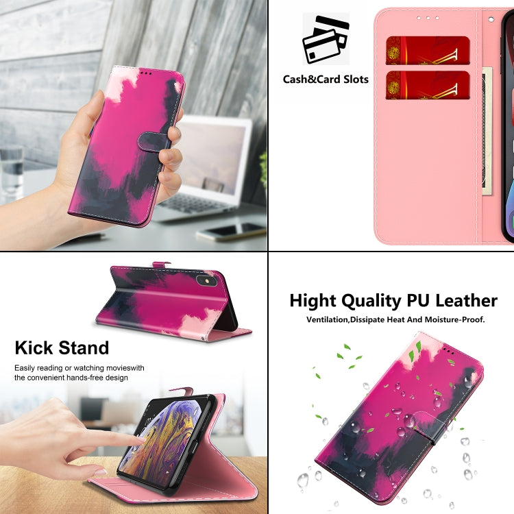 For Sony Xperia 1 IV Watercolor Pattern Flip Leather Phone Case