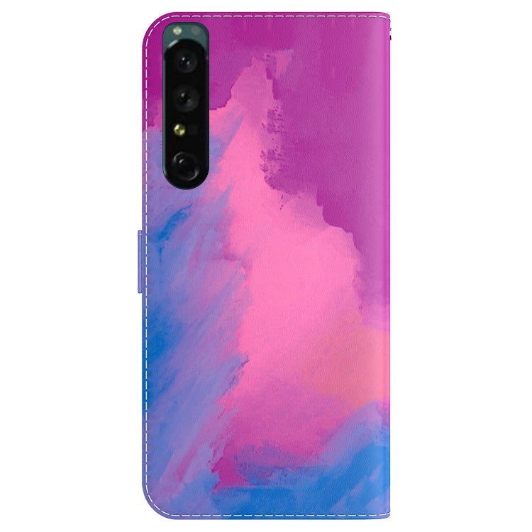 For Sony Xperia 1 IV Watercolor Pattern Flip Leather Phone Case