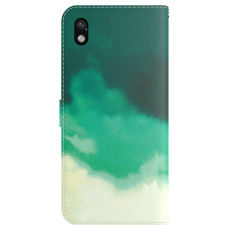 For Sony Xperia Ace III Watercolor Pattern Flip Leather Phone Case