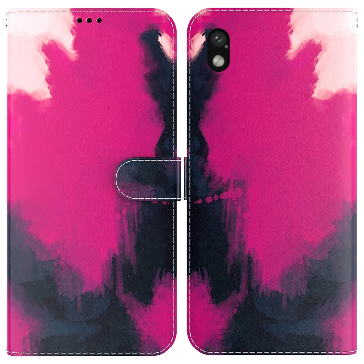 For Sony Xperia Ace III Watercolor Pattern Flip Leather Phone Case