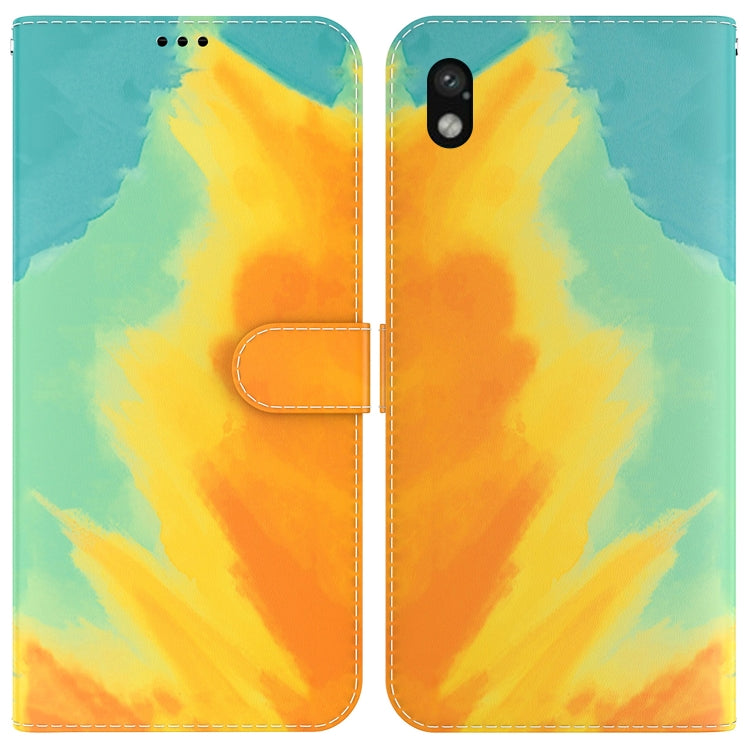 For Sony Xperia Ace III Watercolor Pattern Flip Leather Phone Case
