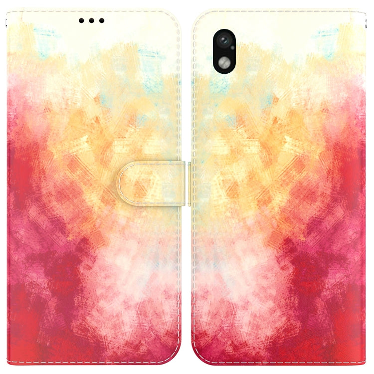 For Sony Xperia Ace III Watercolor Pattern Flip Leather Phone Case