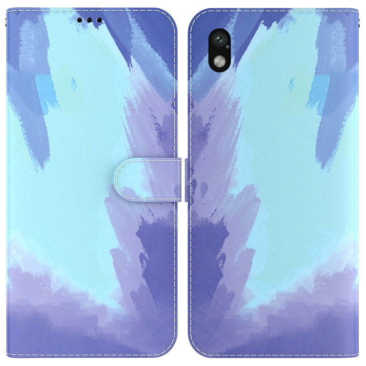 For Sony Xperia Ace III Watercolor Pattern Flip Leather Phone Case