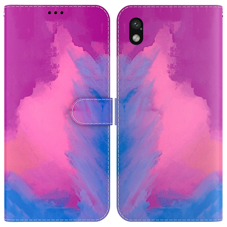 For Sony Xperia Ace III Watercolor Pattern Flip Leather Phone Case