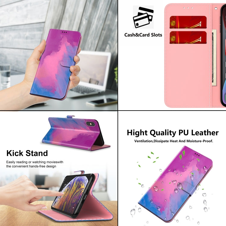 For Sony Xperia Ace III Watercolor Pattern Flip Leather Phone Case