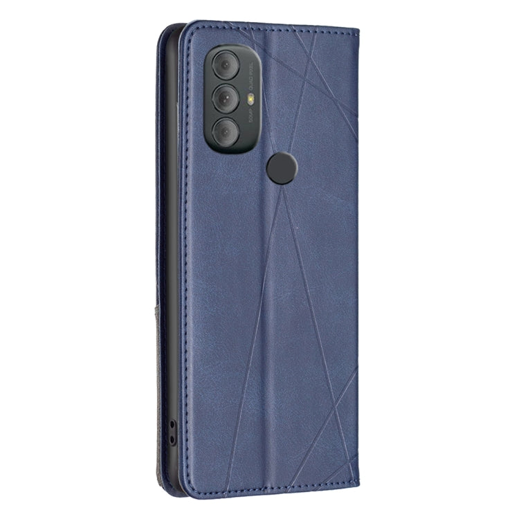 For Motorola Moto G Power 2022 Prismatic Invisible Magnetic Leather Phone Case