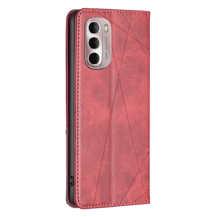 For Motorola Moto G Stylus 2022 Prismatic Invisible Magnetic Leather Phone Case