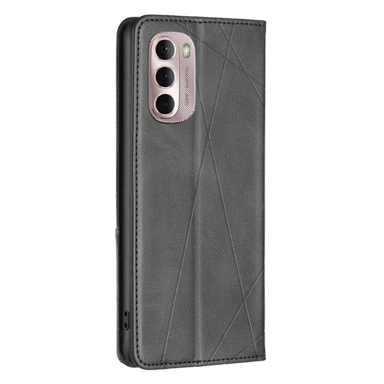 For Motorola Moto G Stylus 2022 Prismatic Invisible Magnetic Leather Phone Case