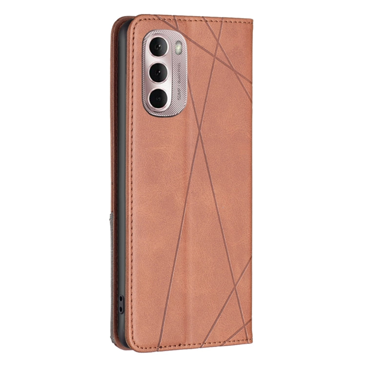 For Motorola Moto G Stylus 2022 Prismatic Invisible Magnetic Leather Phone Case
