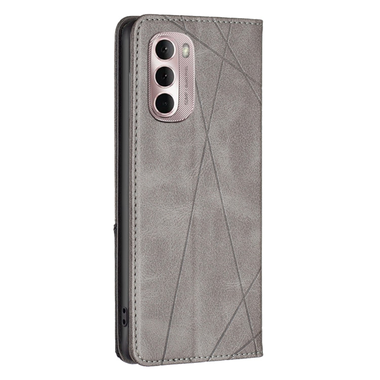 For Motorola Moto G Stylus 2022 Prismatic Invisible Magnetic Leather Phone Case