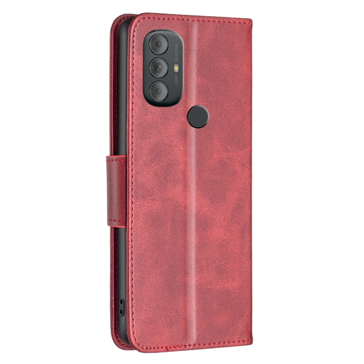 For Motorola Moto G Power 2022 Lambskin Texture Pure Color Horizontal Flip Leather Phone Case